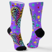 Herz, mit Leopard Socken (Gewinkelt)