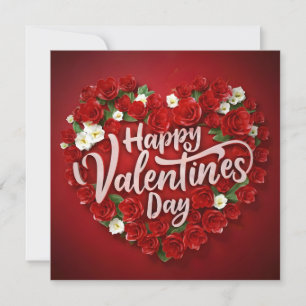 Herz mit Licht mit den Worten Frohen Valentinstag Feiertagskarte