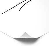 Herz mit "Liebe" in Continuous Line Art Fotodruck (Ecke)