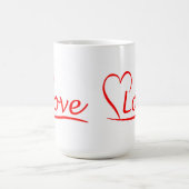 Herz mit Liebe Kaffeetasse (Mittel)
