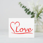 Herz mit Liebe Postkarte (Stehend Vorderseite)