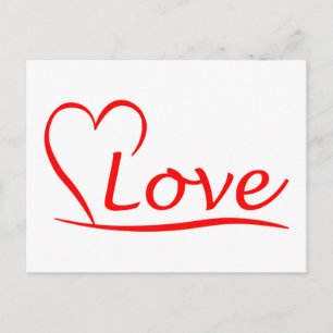 Herz mit Liebe Postkarte