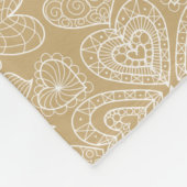 Herz Mit Monogramm Fleece Blanket (Ecke)