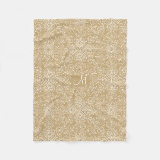 Herz Mit Monogramm Fleece Blanket (Vorderseite)