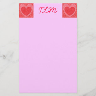 Herz Mit Monogramm Stationery Briefpapier