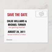 - Herz mit Namen (schwarz/rot) Ankündigungspostkarte (Rückseite)