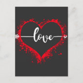 Herz mit Pfeil in Form von Liebe Postkarte (Vorderseite)