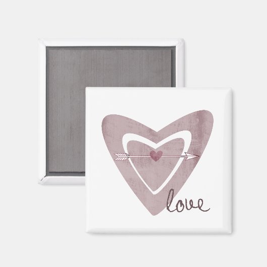 Herz mit Pfeil Magnet (Vorderseite/Rückseite)