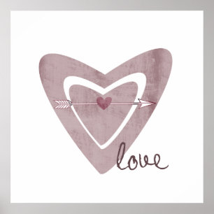 Herz mit Pfeil Poster