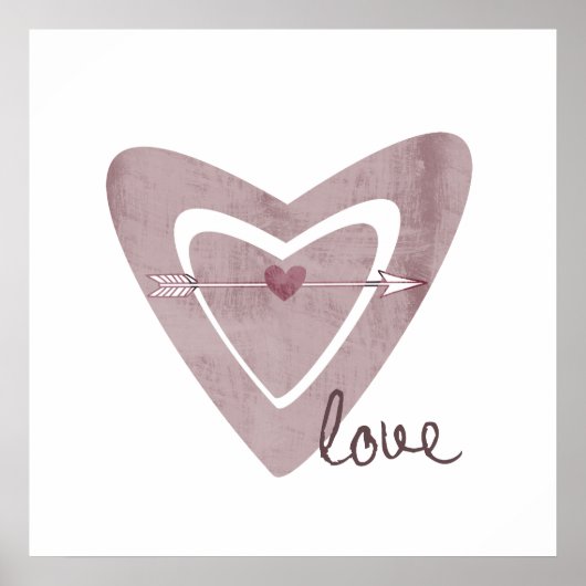 Herz mit Pfeil Poster (Vorne)