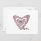 Herz mit Pfeil Postkarte (Vorne/Hinten)