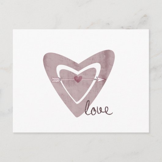 Herz mit Pfeil Postkarte (Vorderseite)