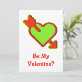 Herz mit Pfeil - Valentinskarte (Stehend Vorderseite)