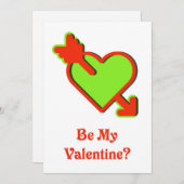 Herz mit Pfeil - Valentinskarte (Vorne/Hinten)