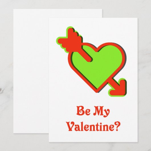 Herz mit Pfeil - Valentinskarte (Vorne/Hinten)