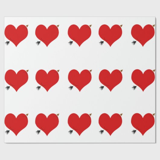 Herz mit Pfeilen-Papier Geschenkpapier (Flach)