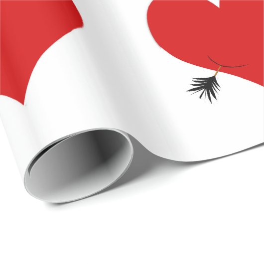 Herz mit Pfeilen-Papier Geschenkpapier (Rolleneckpunkt)