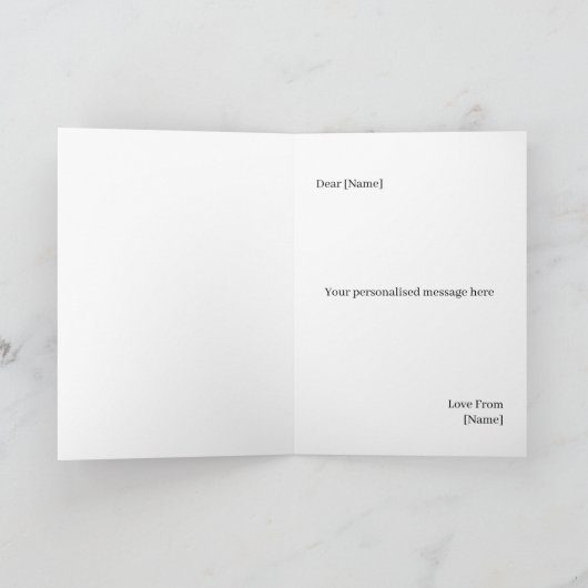 Herz mit rosa Foto Karte (Innenseite)