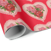 Herz mit Rose Geschenkpapier (Rolleneckpunkt)