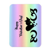 Herz mit Schmetterling und Lily Magnet (Vertikal)