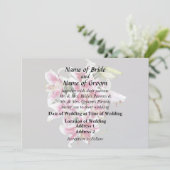 Herz mit Stargazer Lilies Einladung (Stehend Vorderseite)