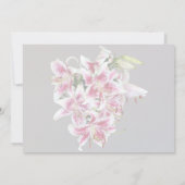 Herz mit Stargazer Lilies Einladung (Rückseite)