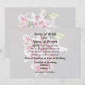 Herz mit Stargazer Lilies Einladung (Vorne/Hinten)