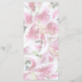 Herz mit Stargazer Lilies Menükarte (Rückseite)