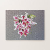 Herz mit Stargazer Lilies Puzzle (Horizontal)