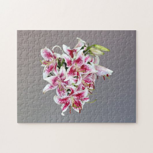 Herz mit Stargazer Lilies Puzzle (Horizontal)