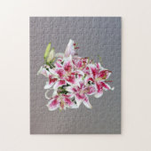 Herz mit Stargazer Lilies Puzzle (Vertikal)