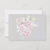 Herz mit Stargazer Lilies RSVP Karte (Rückseite)