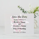Herz mit Stargazer Lilies Save The Date (Stehend Vorderseite)
