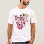 Herz mit Stargazer Lilies T-Shirt (Vorderseite)