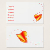 Herz mit Sternen auf Rainbow Business Cards (Vorne & Hinten)
