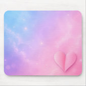 Herz mit Sternen in der Mitte gefaltet Mousepad (Vorne)