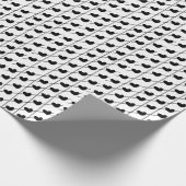 Herz mit Streifen schwarz und weiß Geschenkpapier (Ecke)