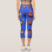 Herz mit Thorns Capri Leggings (Rückseite)