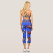 Herz mit Thorns Capri Leggings (Rückseite)