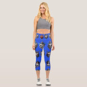 Herz mit Thorns Capri Leggings (Vorderseite)