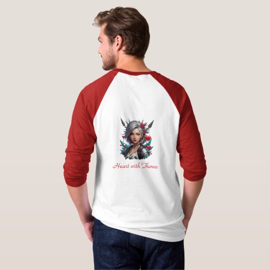 Herz mit Thorns T-Shirt (Schwarz voll)