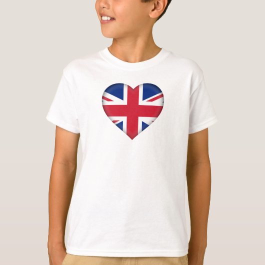 Herz mit Union Jack T-Shirt (Vorderseite)