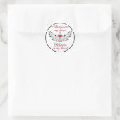 Herz mit Wings und Zitat Runder Aufkleber (Tasche)