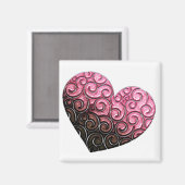 Herz mit Wirbel Magnet (Vorderseite/Rückseite)