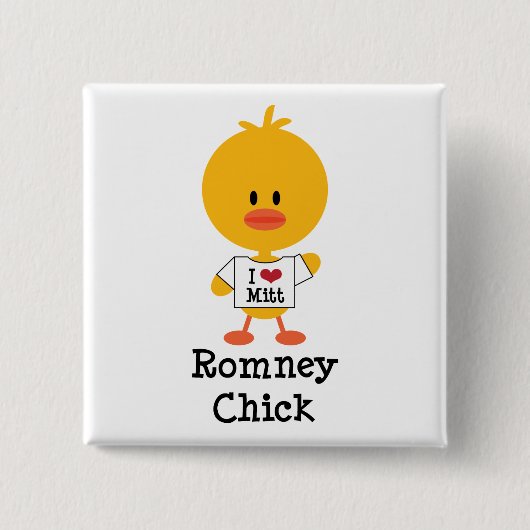 Herz-Mitt des Romney Küken-Knopf-I Button (Vorderseite)