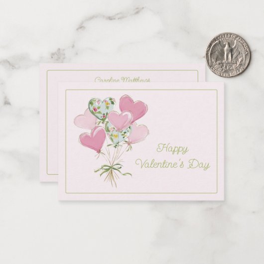 Herz Mitteilungskarte (Vorderseite/Rückseite Beispiel)