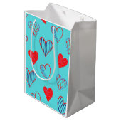 Herz Mittlere Geschenktüte (Rückseite Schrägansicht)
