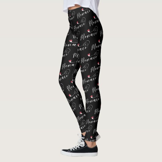 Herz Monaco, Monaco Flag, I Liebe Monaco Leggings (Links)