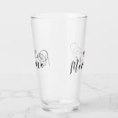 Herz Monaco, Monaco Flagge, i-Liebe Monaco Glas (Links)