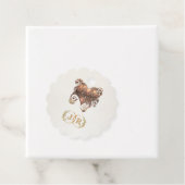 Herz & Monogramm Danke - Creme Geschenkanhänger (Beispiel)